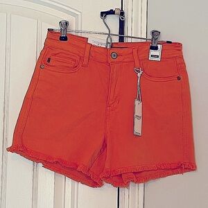 NWT Judy Blue Medium Orange Denim Shorts